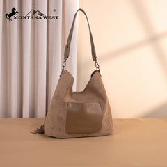 Montana West Boot Stitch Fringe Hobo Bag