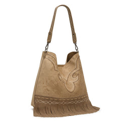 Montana West Boot Stitch Fringe Hobo Bag