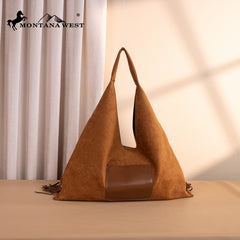 Montana West Boot Stitch Fringe Large Hobo Bag