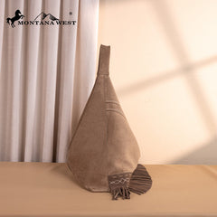 Montana West Boot Stitch Fringe Large Hobo Bag