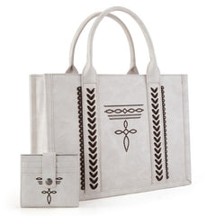 Montana West Whipstitch Concealed Carry Tote With Matching Bi-Fold Wallet