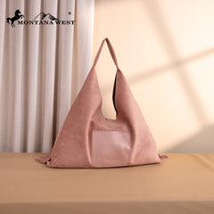 Montana West Boot Stitch Fringe Large Hobo Bag