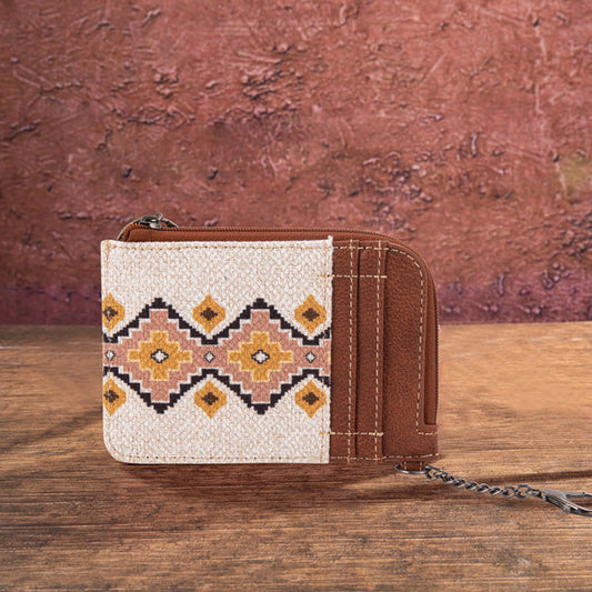 Wrangler Southwestern Art Print Mini Zip Card Case