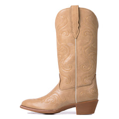 Women's Vintage Embroidered Round Toe Western Boots