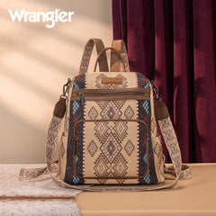 Wrangler Aztec Print Canvas Backpack