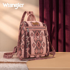 Wrangler Aztec Print Canvas Backpack