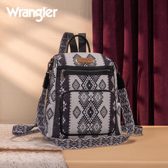Wrangler Aztec Print Canvas Backpack
