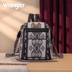 Wrangler Aztec Print Canvas Backpack