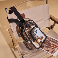 Wrangler Dual Zippered Clear Sling Bag