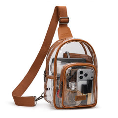 Wrangler Dual Zippered Clear Sling Bag