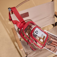 Wrangler Dual Zippered Clear Sling Bag