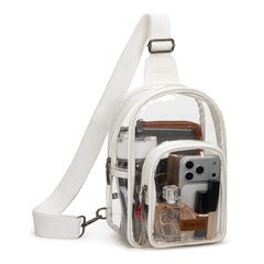 Wrangler Dual Zippered Clear Sling Bag