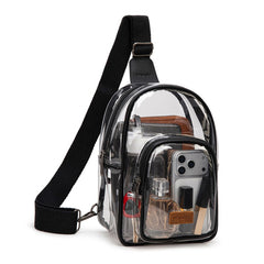 Wrangler Dual Zippered Clear Sling Bag