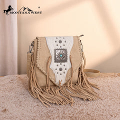 Trinity Ranch Fringe Hair-On Cowhide Crossbody