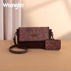 Wrangler Vintage Floral Printed Crossbody Bag with Small Pouch