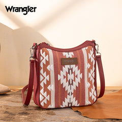 Wrangler Sherpa Aztec Canvas Crossbody