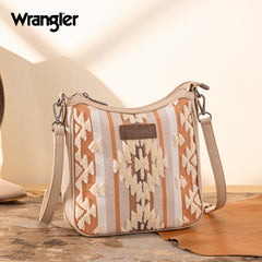 Wrangler Sherpa Aztec Canvas Crossbody