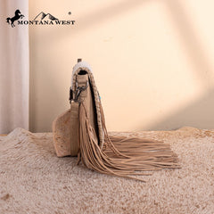 Trinity Ranch Fringe Hair-On Cowhide Crossbody