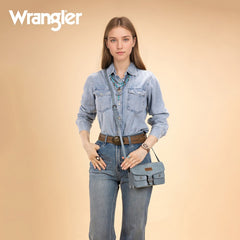 Wrangler Retro Saddle Buckle Crossbody Purse
