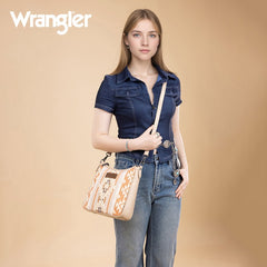 Wrangler Sherpa Aztec Canvas Crossbody