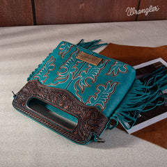Wrangler Tooled Fringe Crossbody Bag