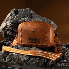Wrangler Dual Zipper Stitch Crossbody Bag