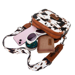 Wrangler Dual Zipper Stitch Crossbody Bag