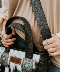 2025 New Wrangler Hair-On Cowhide Tote/Crossbody Bag Collection