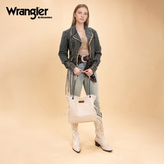 Wrangler Cow Print Chain Tote With Wallet Set