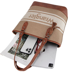 Wrangler Logo Waxed Canvas Tote