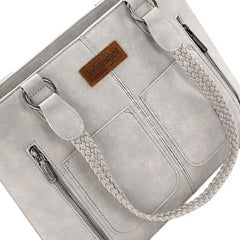 Wrangler Braided Detail Multi Pockets Concealed Carry Tote