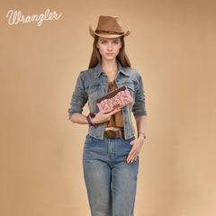 Wrangler Tooled Fringe Crossbody Bag