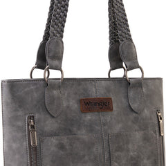 Wrangler Braided Detail Multi Pockets Concealed Carry Tote