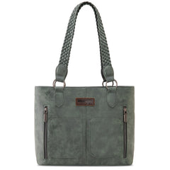 Wrangler Braided Detail Multi Pockets Concealed Carry Tote