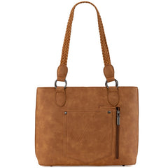 Wrangler Braided Detail Multi Pockets Concealed Carry Tote