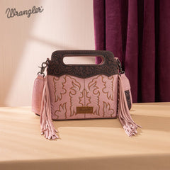 Wrangler Tooled Fringe Crossbody Bag