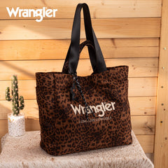 Wrangler Leopard Print Tote Bag