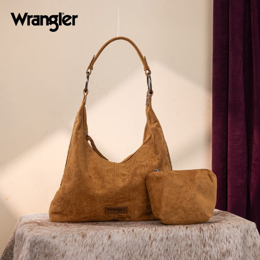 Wrangler Floral Tooled Hobo Bag with Pouch
