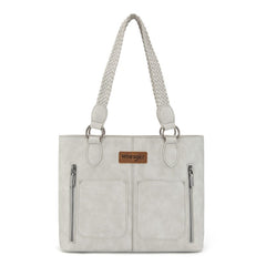 Wrangler Braided Detail Multi Pockets Concealed Carry Tote