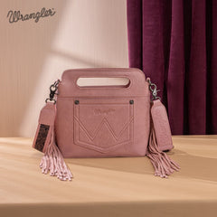 Wrangler Tooled Fringe Crossbody Bag