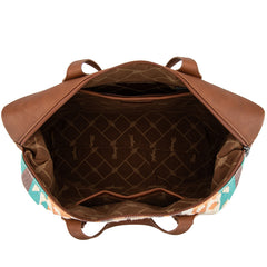 Wrangler Sherpa Aztec Canvas Duffle Bag