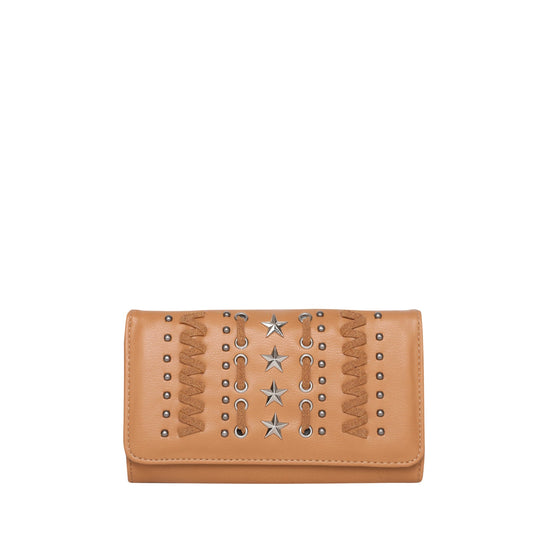 Studded Star Western Wallet with Stitches by American Bling - Cowgirl Wear