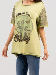 Women's Mineral Wash 'EVERYTHING WILL BE OKAY' Graphic Tee - Cowgirl Wear
