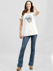 Women's Mineral Wash Wyoming Rodeo Capttal Graphic Short Sleeve Tee - Cowgirl Wear