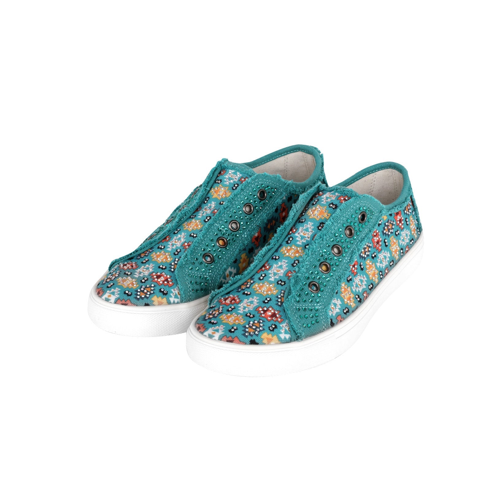 Montana West Aztec Print Bling Canvas Shoes - Cowgirl Wear