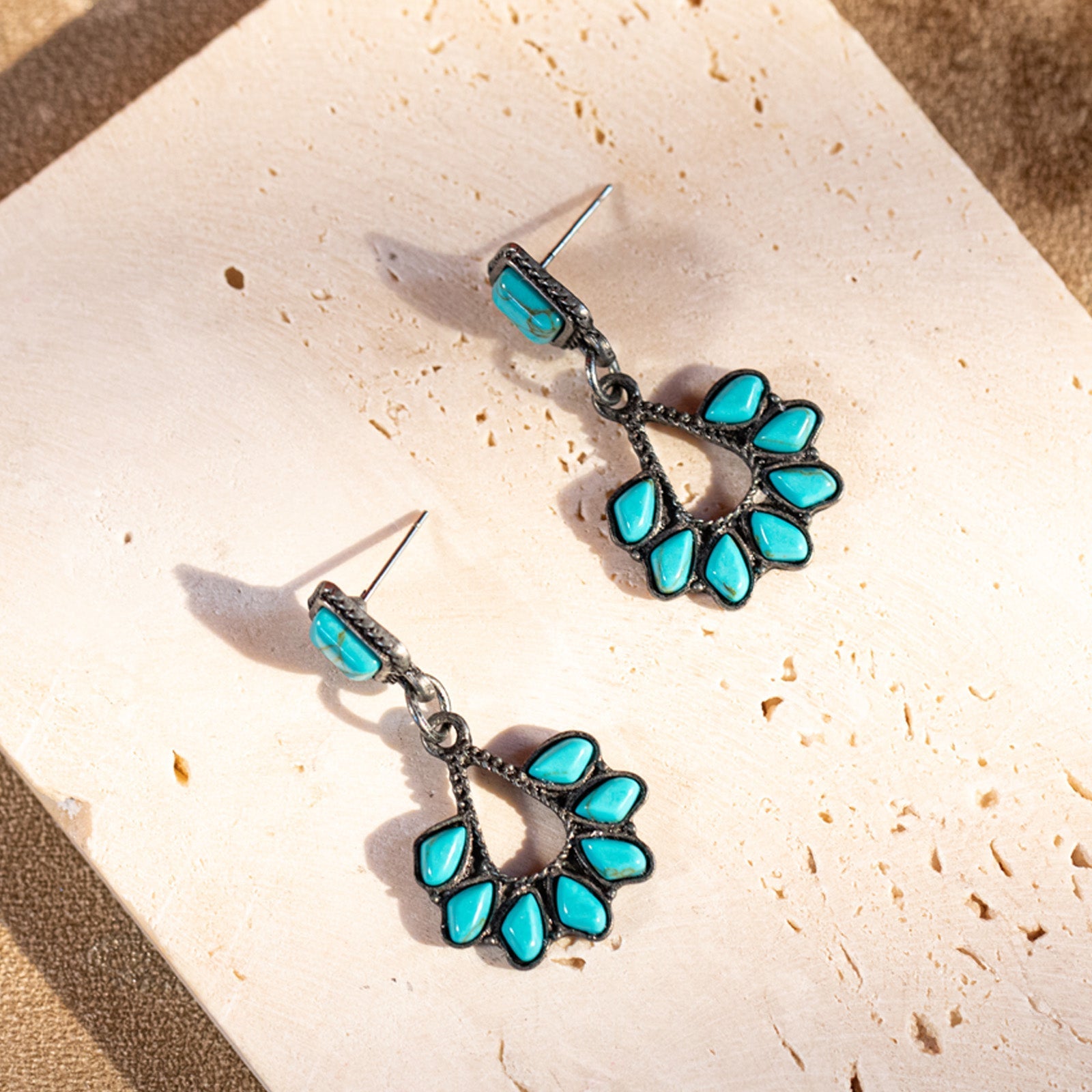 Rustic Couture's  Bohemian Natural Stone Earrings - Cowgirl Wear