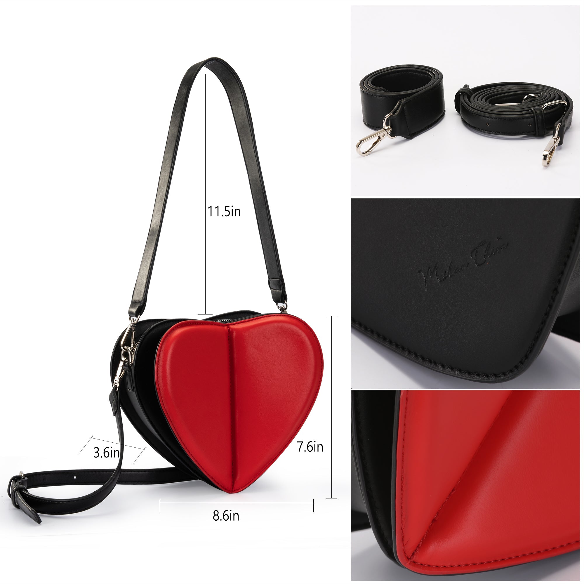 MC-1024 Milan Chiva Heart Shaped Mini Clutch/Crossbody Bag - Cowgirl Wear