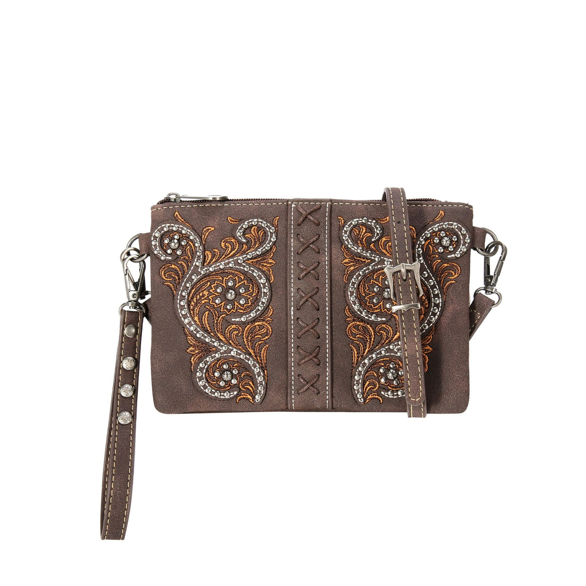Montana West Floral Embroidered Collection Clutch/Crossbody - Cowgirl Wear