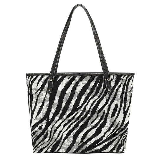 Montana West Zebra Print Canvas Tote Bag - Cowgirl Wear