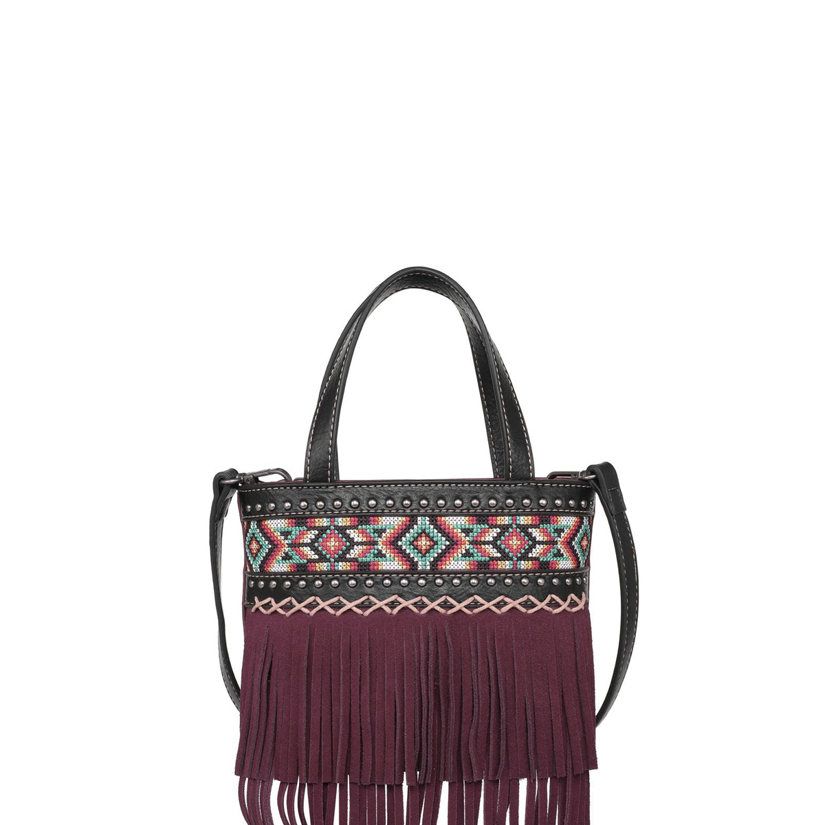Montana West Embroidered Aztec Collection Small Tote/Crossbody - Cowgirl Wear